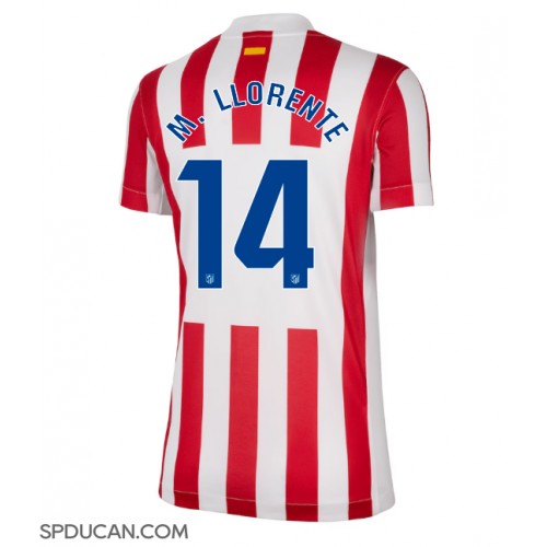 Zenski Nogometni Dres Atletico Madrid Marcos Llorente #14 Domaci 2025-26 Kratak Rukav Zenski Nogometni Dres Atletico Madrid Marcos Llorente #14 Domaci 2025-26 Kratak Rukav